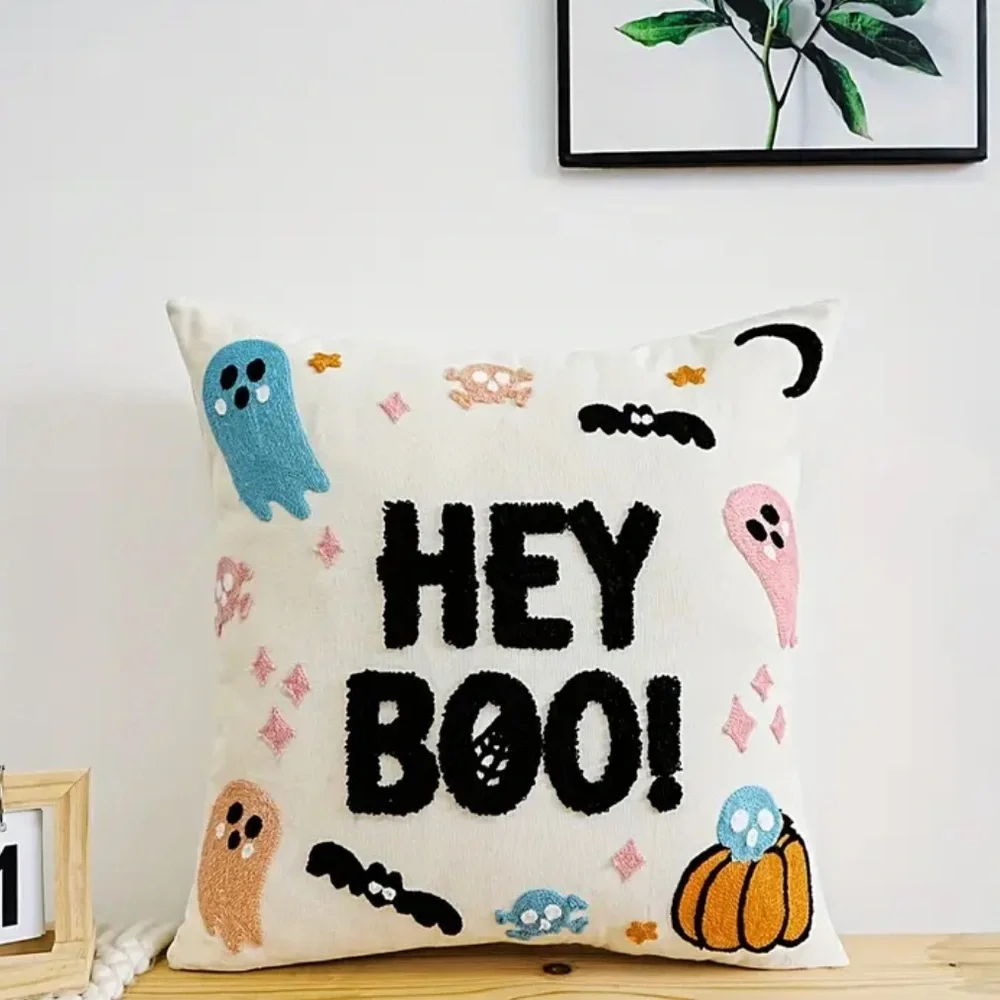 Halloween Embroidered Throw Pillow Cover Living Room Decor 12x20 Tik Tok Famous